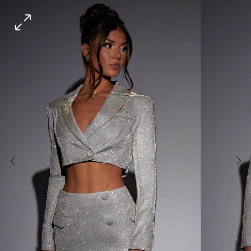 NWT BabyBoo Silver Women's Blazer